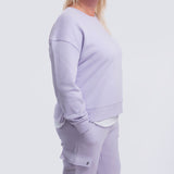 ELECTRA MID LENGTH SWEATSHIRT WITH SIDE ZIPS