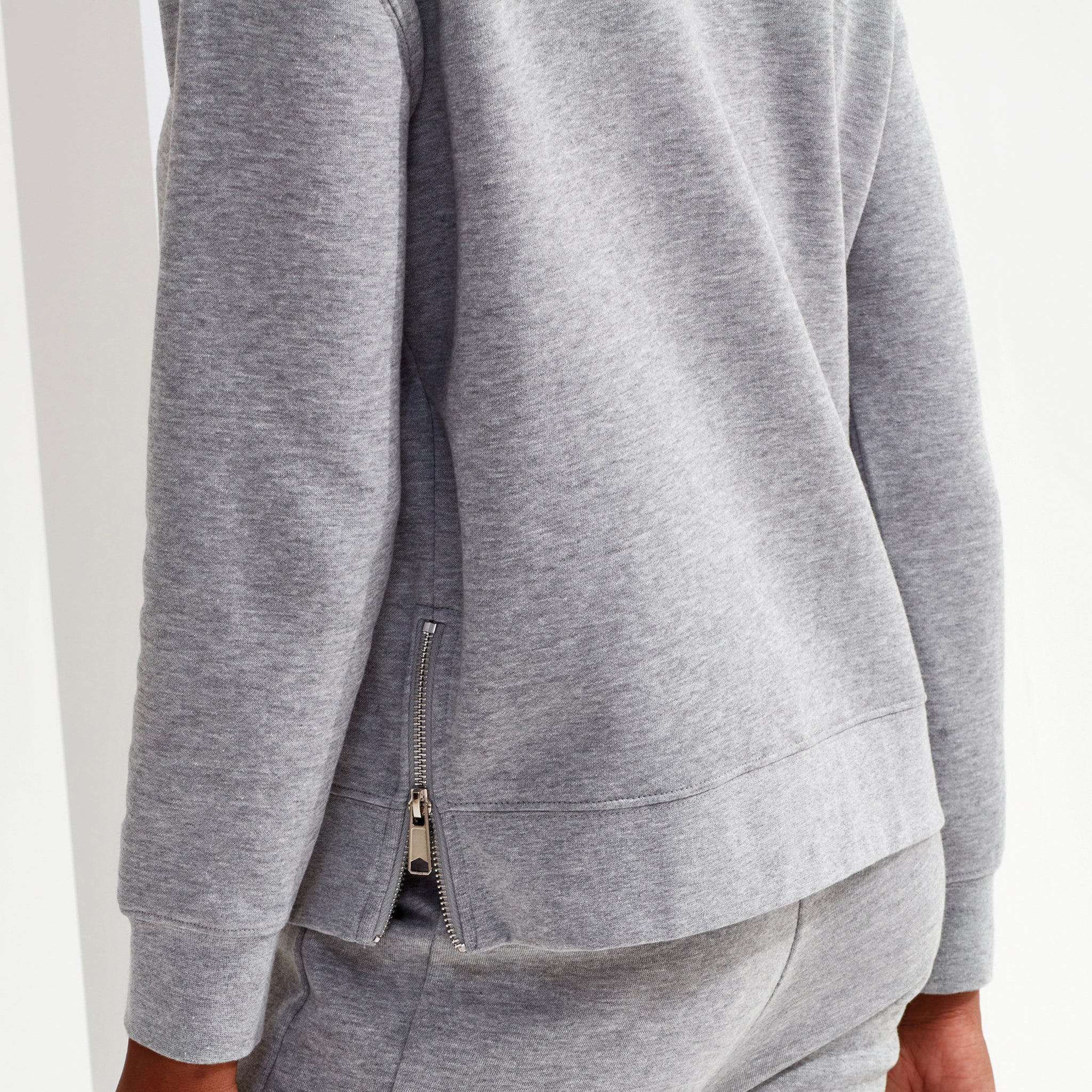 ELECTRA MID LENGTH SWEATSHIRT WITH SIDE ZIPS