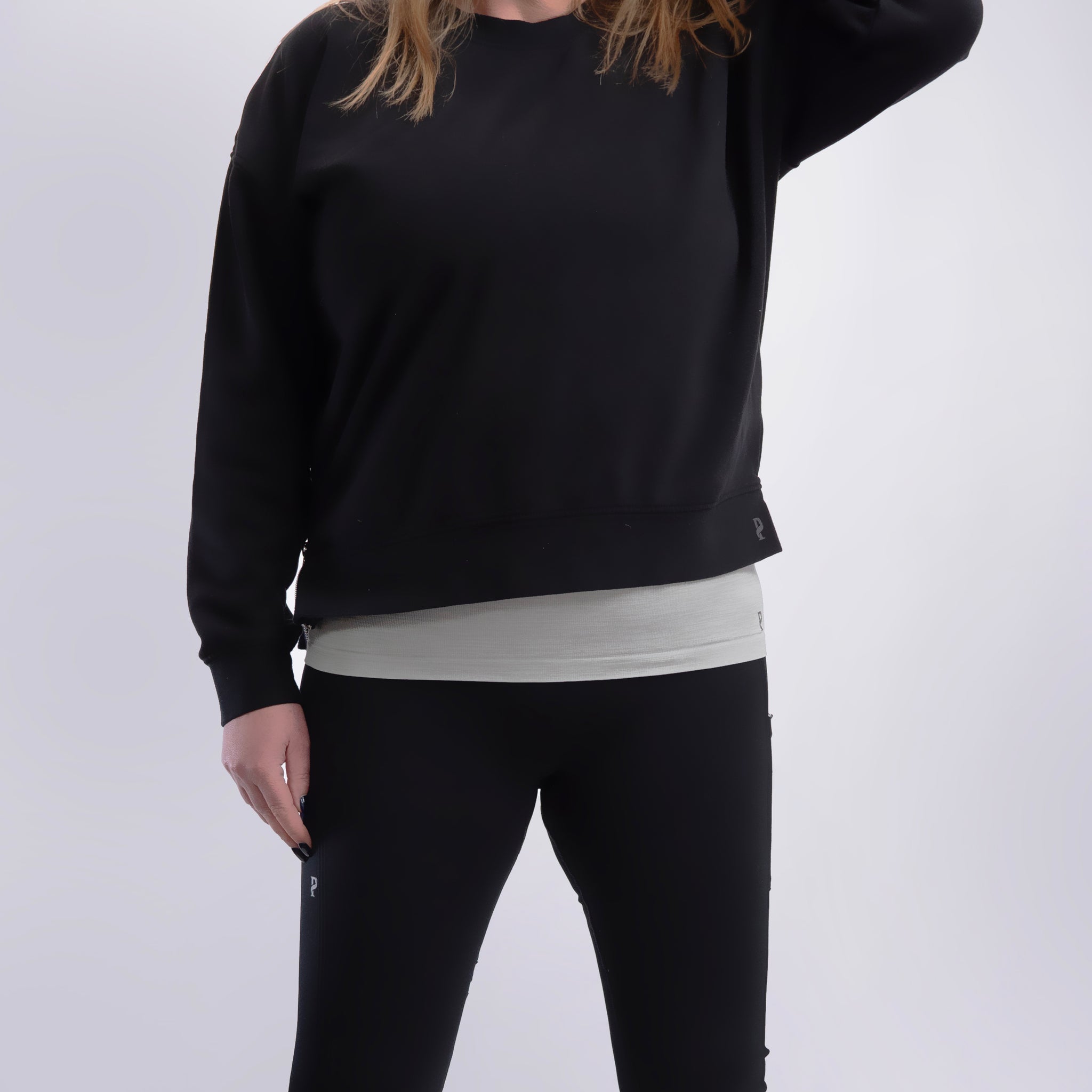 ELECTRA MID LENGTH SWEATSHIRT WITH SIDE ZIPS