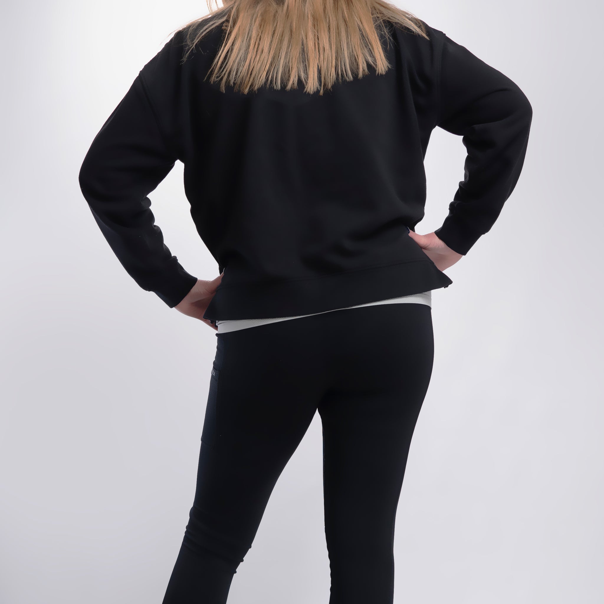 ELECTRA MID LENGTH SWEATSHIRT WITH SIDE ZIPS